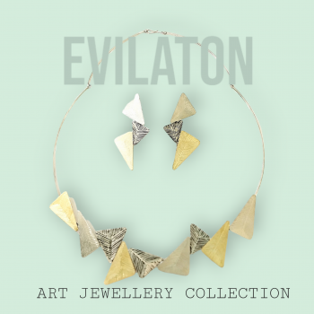 Set art jewellery triangles